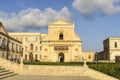 Panoramic Exterior View of Santissimo Salvatore Church in Noto - Italy Royalty Free Stock Photo