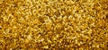 Panoramic Festive gold background of Golden stars