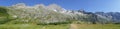 Panoramic of the French Alps : the mountain ranges