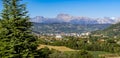 Panoramic of Gap, Hautes Alpes in Summer. French Alps, France