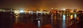 Panoramic of Geelong waterfront at Night