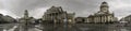 Panoramic of the Gendarmenmarkt on rainy day - Berlin