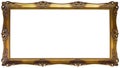 Panoramic Golden Frame Cutout Royalty Free Stock Photo