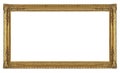 Panoramic golden frame for paintings, mirrors or photo