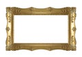 Panoramic golden frame for paintings, mirrors or photo