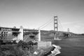 Panoramic Golden Gate Bridge and Fort Point Royalty Free Stock Photo
