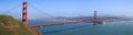 Panoramic Golden Gate Bridge North Viewpoint, San Francisco, California Royalty Free Stock Photo