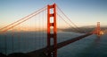 Panoramic Golden Gate Bridge San Francisco Marin County Headland Royalty Free Stock Photo