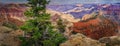 Panoramic of the Grand Canyon from the North Rim Imperial Point Royalty Free Stock Photo