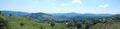 Panoramic green mountain landscape Royalty Free Stock Photo