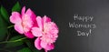 Panoramic greeting card 8 March Happy Women`s Day