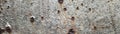 Panoramic grunge metal texture. Empty rusty or metal surface texture. Old metal iron panel Royalty Free Stock Photo