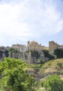 Panoramic of the hanging houses of Cuenca, Castilla-La Mancha Royalty Free Stock Photo