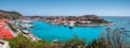 Panoramic harbor view of Gustavia, Saint Barthelemy.