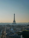 Panoramic High angle view of Eiffel Tower in Paris Royalty Free Stock Photo