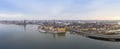 Panoramic high angle view of the  Stockholm city in Sweden Royalty Free Stock Photo