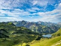 Panoramic hike at the Nebelhorn in Allgau Royalty Free Stock Photo