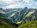 Panoramic hike at the Nebelhorn in Allgau Royalty Free Stock Photo