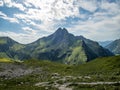 Panoramic hike at the Nebelhorn in Allgau Royalty Free Stock Photo