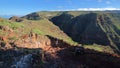 A panoramic hiking trail from Arure to La Merica overlooking the Valle Gran Rey, La Gomera, Canary Islands Royalty Free Stock Photo