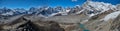 Panoramic Himalaya landscape Royalty Free Stock Photo