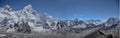 Panoramic Himalaya landscape Royalty Free Stock Photo