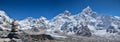 Panoramic Himalaya landscape Royalty Free Stock Photo