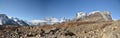 Panoramic Himalaya landscape Royalty Free Stock Photo