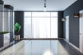 Panoramic hotel, office, apartment block corridor Royalty Free Stock Photo