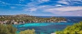 Panoramic image coastline of Santa Ponsa town in the south-west of Majorca Island Royalty Free Stock Photo