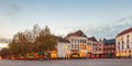 Panoramic image of the Dutch city Deventer Royalty Free Stock Photo