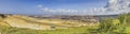 Panoramic image of the Garzweiler opencast coal mine in Germany