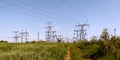 Panoramic image of high voltage substation