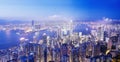 Panoramic image of Hong Kong from Victoria Peak