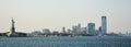 Panoramic image of lower Manhattan skyline Royalty Free Stock Photo