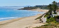 Panoramic image Mil Palmeras Costa Blanca beach. Spain Royalty Free Stock Photo