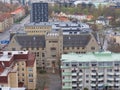 Panoramic image of Orebro town of Sweden Royalty Free Stock Photo
