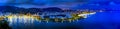 Panoramic image of Rio de Janeiro seen from above at night Royalty Free Stock Photo