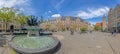 Panoramic image of the square at the Anger in Eisenach during the day Royalty Free Stock Photo