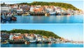 Panoramic images from Scarborough, North Yorskire, England Royalty Free Stock Photo