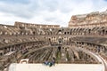 Panoramic inside the Colosseum, Amphitheatrum Novum Royalty Free Stock Photo