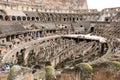 Panoramic inside the Colosseum, Amphitheatrum Novum Royalty Free Stock Photo