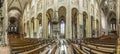Panoramic inside view of the Dom cathedral in Mainz Royalty Free Stock Photo