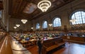 Panoramic interior of the Rose Main Reading Room in the New York Public Library