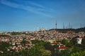 Panoramic istanbul camlica mosque under construction in Uskudar