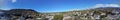 Panoramic of Kapahulu town with Diamond Head Crater and Waikiki in the distance Royalty Free Stock Photo
