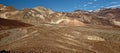 Panoramic landscape of Artist Drive in Death Valley, California