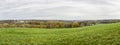 Panoramic landscape autumn photo of German rural valley