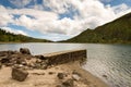 Panoramic landscape from Azores lagoons. Royalty Free Stock Photo