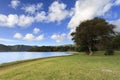 Panoramic landscape from Azores lagoons.